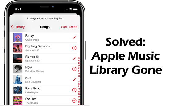 apple music library gone