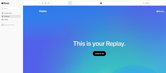 see apple music replay on apple music web player