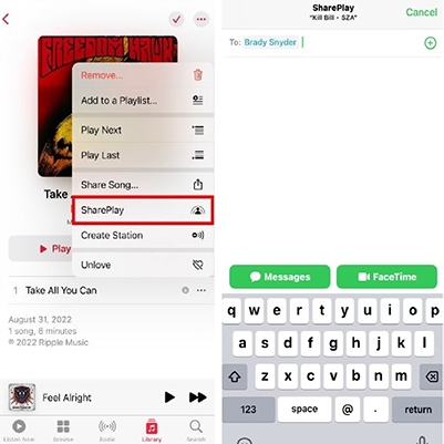 use apple music shareplay on iphone