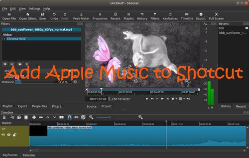 import apple music to shotcut