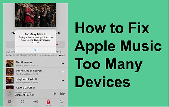 fix apple music too many devices