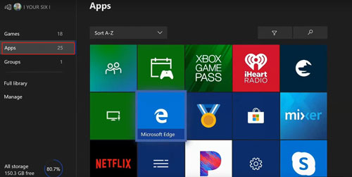 find microsoft edge web browser on xbox one