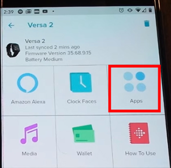 click apps on fitbit