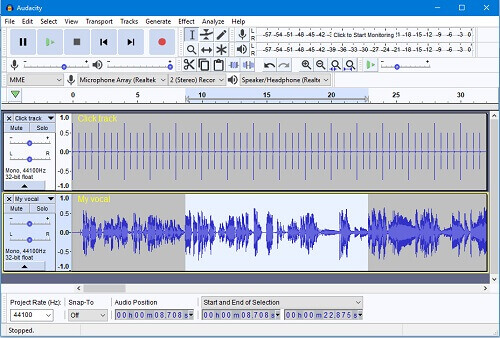 record spotify through audacity