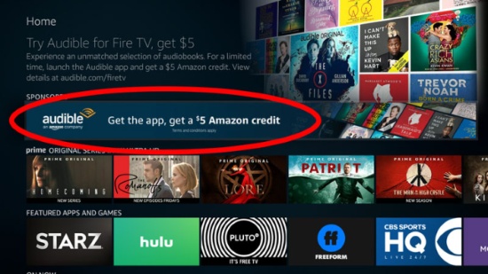 audible app on fire stick