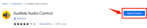 add audible audio control on chrome