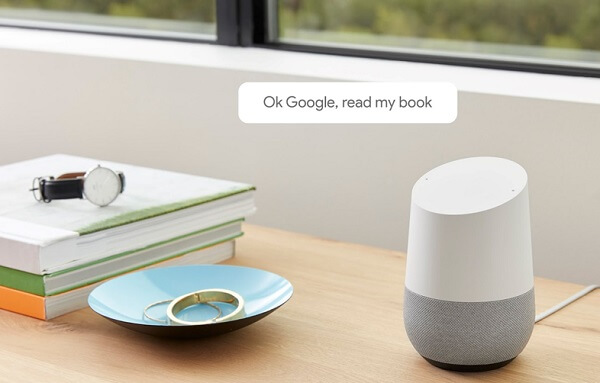 play audible on google home