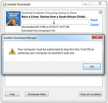 authorize audible on pc