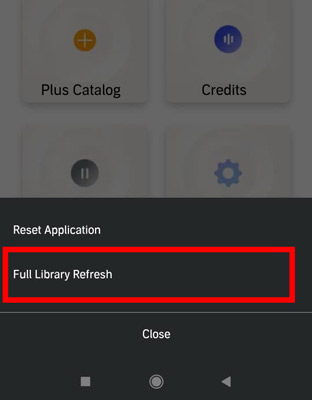full library refresh to fix audible app books not showing up
