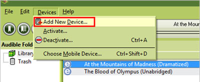 add new device on audible manager