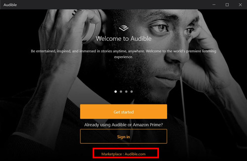 change marketplace to fix book not showing up in audible app