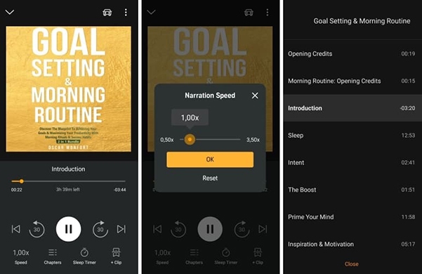 audible app narration speed