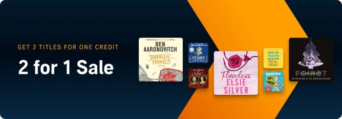 audible two for one sale banner