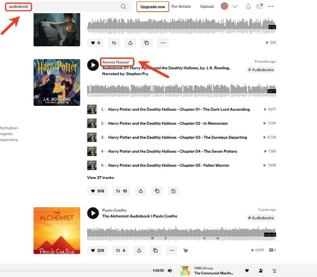 audiobook keyword soundcloud