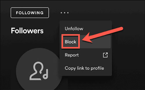 block someone on spotify followers list desktop