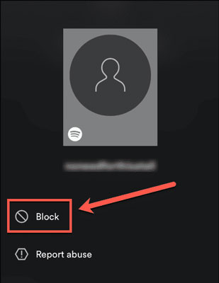 block follower from spotify