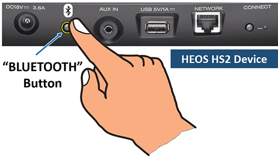 enable bluetooth on heos hs2