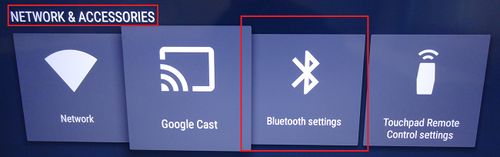 bluetooth settings on sony tv