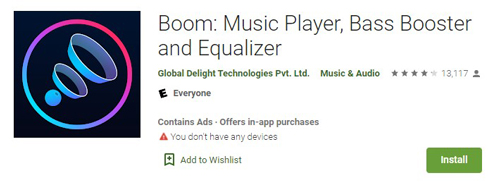 boom music player and equalizer