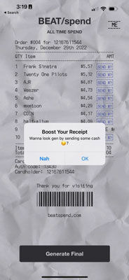 boost your receipt