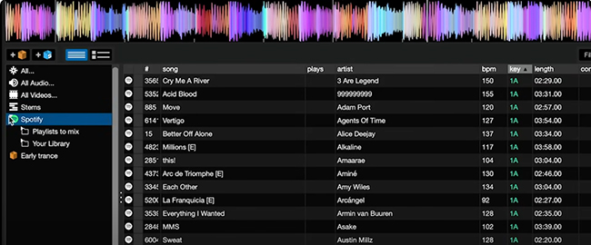 browse spotify libary in serato