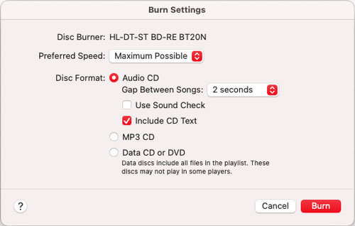 burn spotify music to cd by apple music app