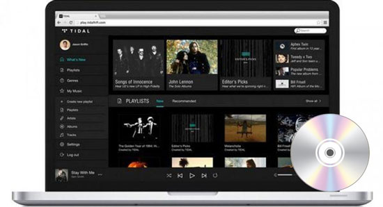 burn tidal playlist to cd