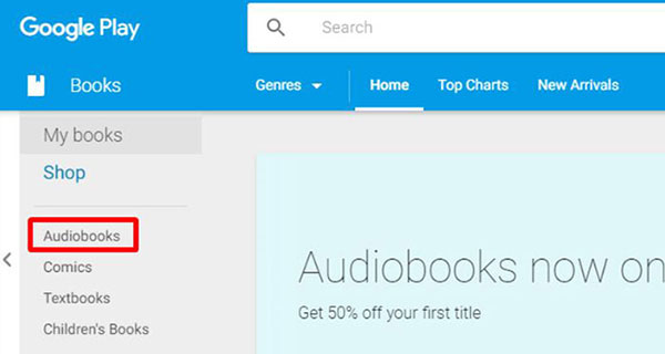 buy google play audiobook from computer