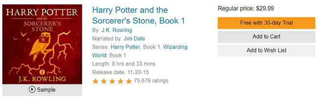 buy harry potter audiobooks