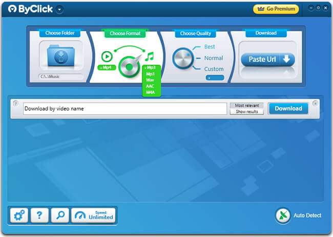byclick customize output format
