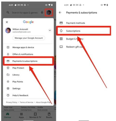 cancel soundcloud subscription on google play