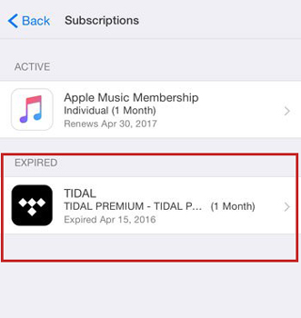 get tidal unsubscribe iphone