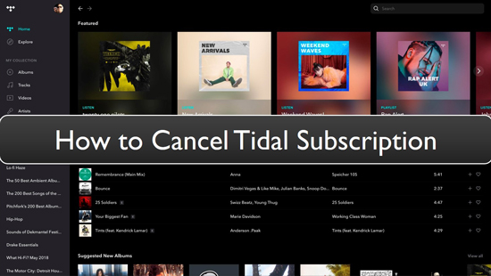 cancel tidal subscription