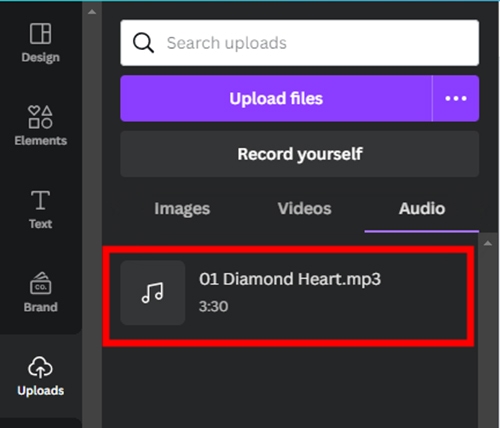 add music in canva video from spotify