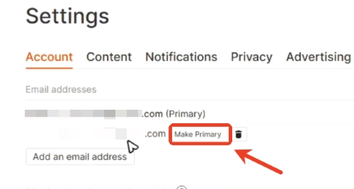 change primary email soundcloud