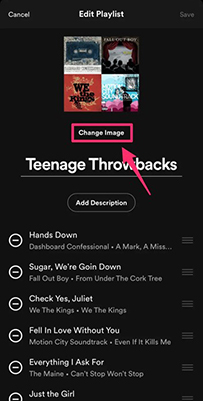 change playlist image