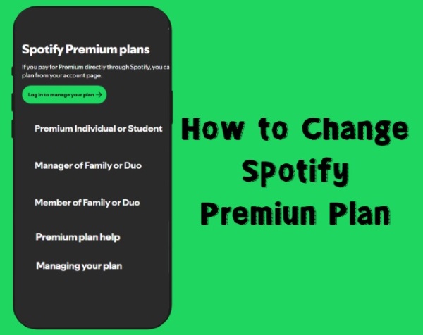 change spotify premium plan