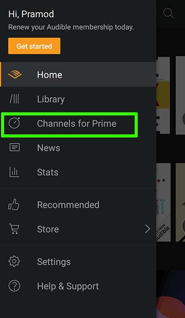 audible channels on audible app