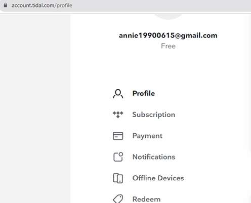 check tidal gift subscription