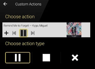choose action type for tidal sleep timer