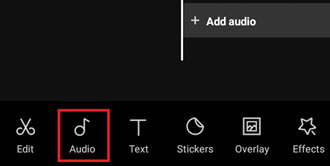 select audio on capcut