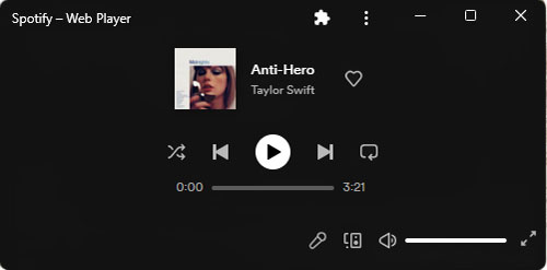 make spotify mini player on chrome