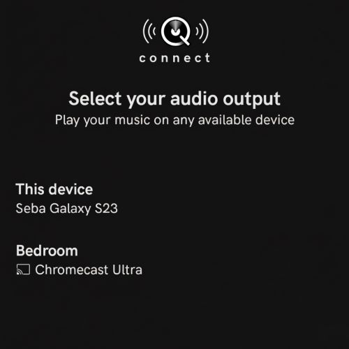 chromecast on qobuz phone app