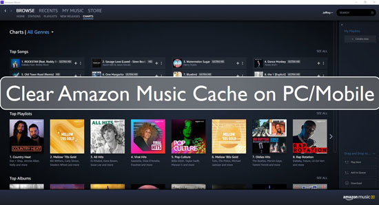 clear amazon music cache