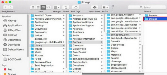 clear spotify junk files on mac