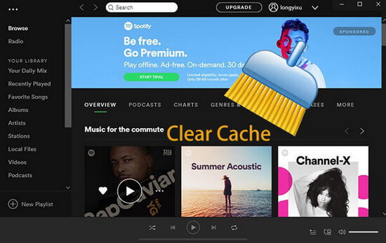 clear spotify cache