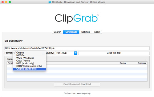clipgrab youtube to mp3 downloader