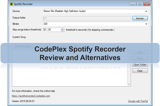 codeplex spotify recorder