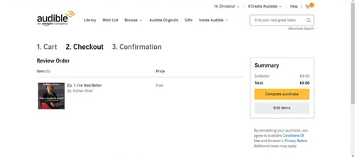 complete purchase audible free books