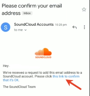 confirm email soundcloud mobile